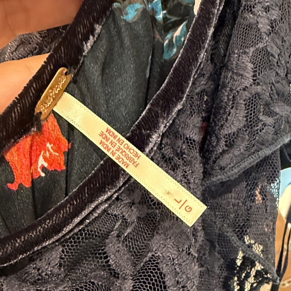 Free People Black and Red Floral Backless Dress - Picture 9 of 9